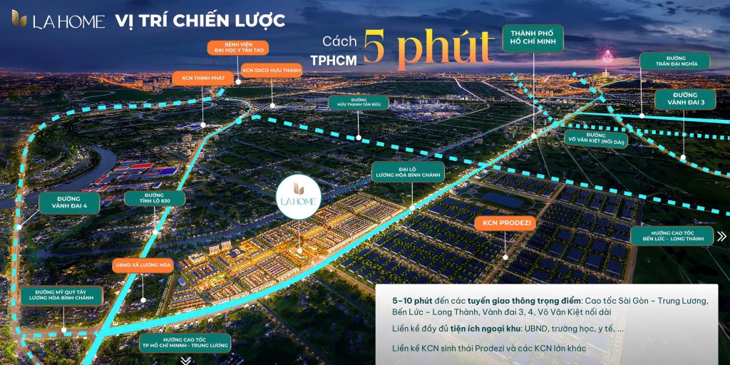 Đường Võ Văn Kiệt nối dài mở chu kỳ tăng giá LA Home đường Võ Văn Kiệt nối dài