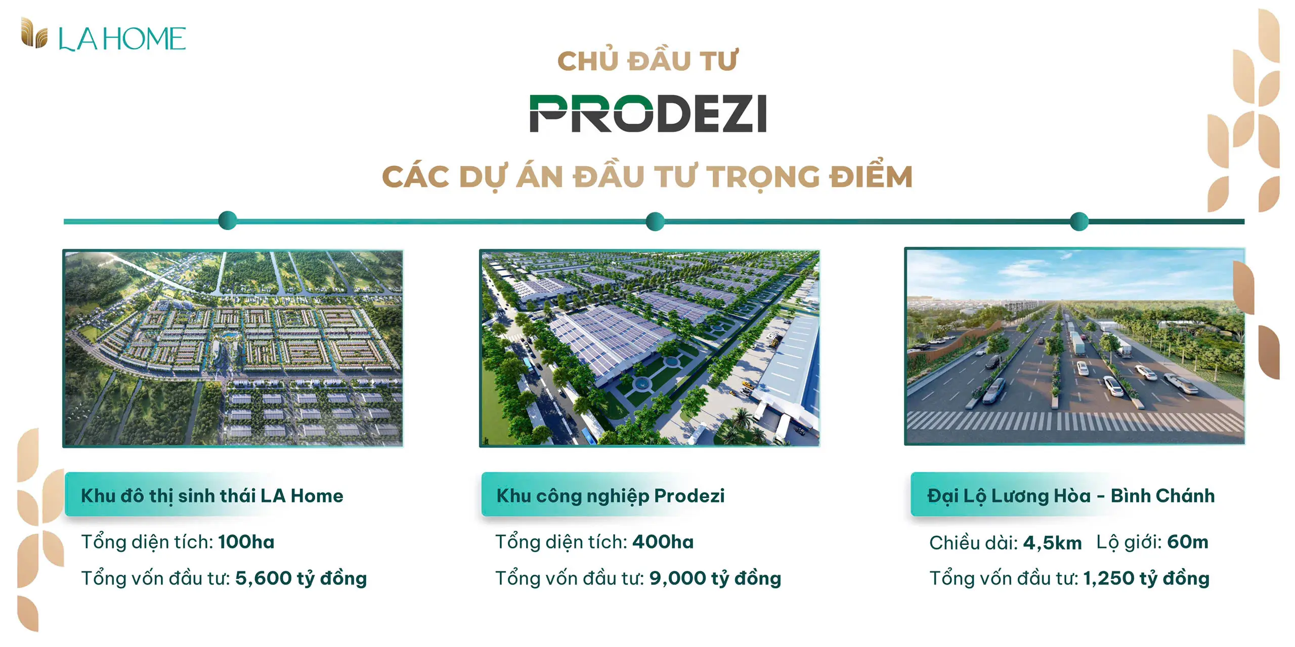 Các dự án trọng điểm của chủ đầu tư Prodezi Long An