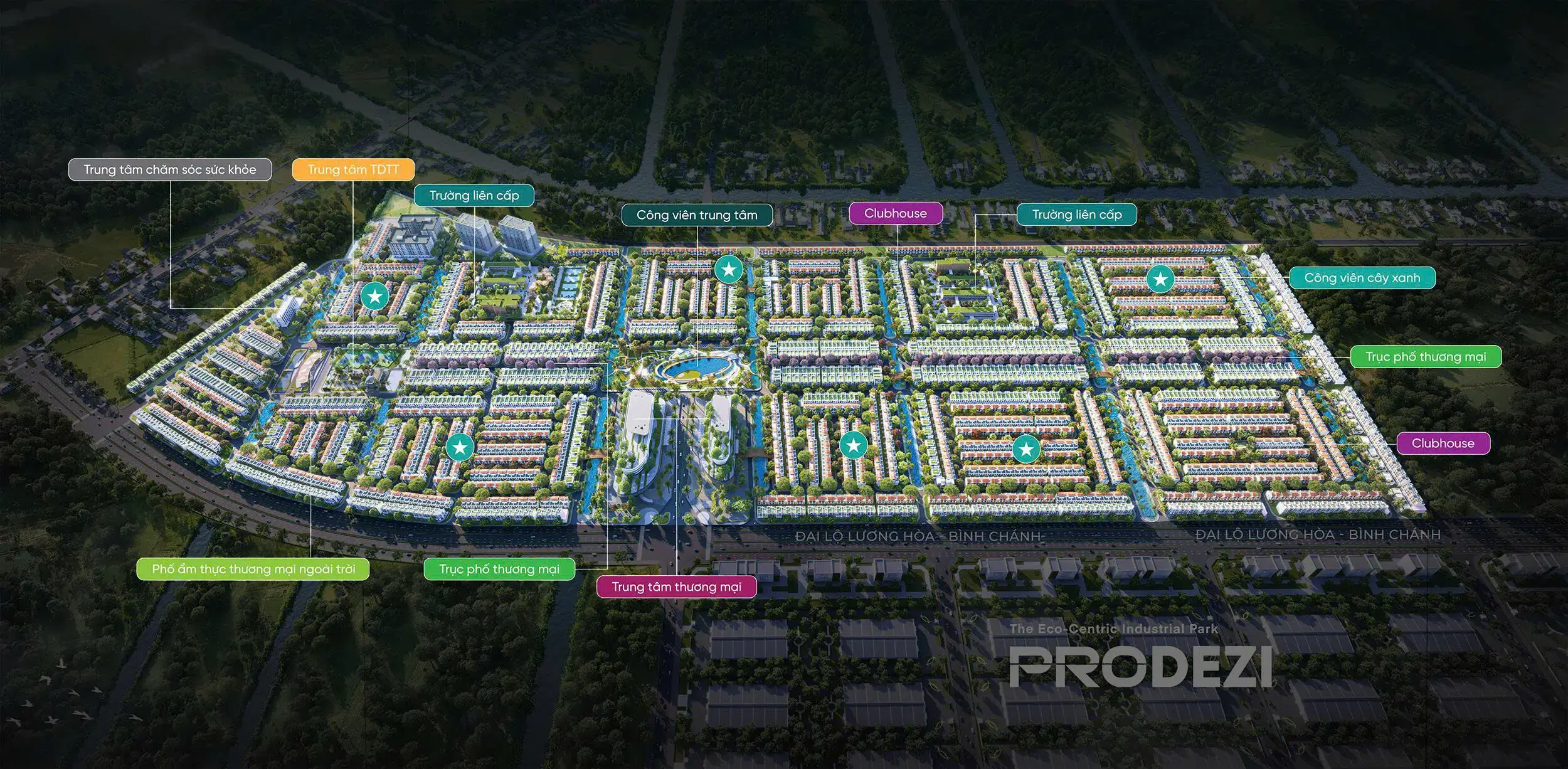 Mặt bằng quy hoạch từng phân khu LA Home Long An