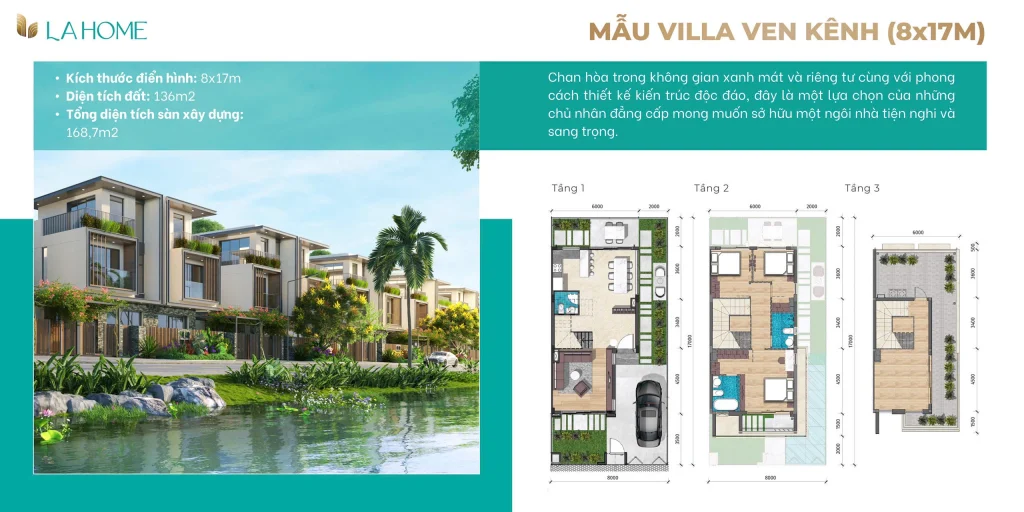 Mẫu Villa ven kênh LA Home