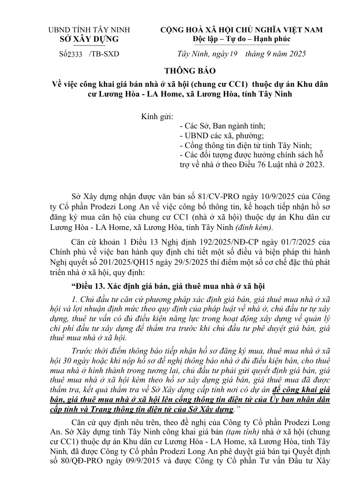 NƠXH Chung cư cc1 LA Home (1)